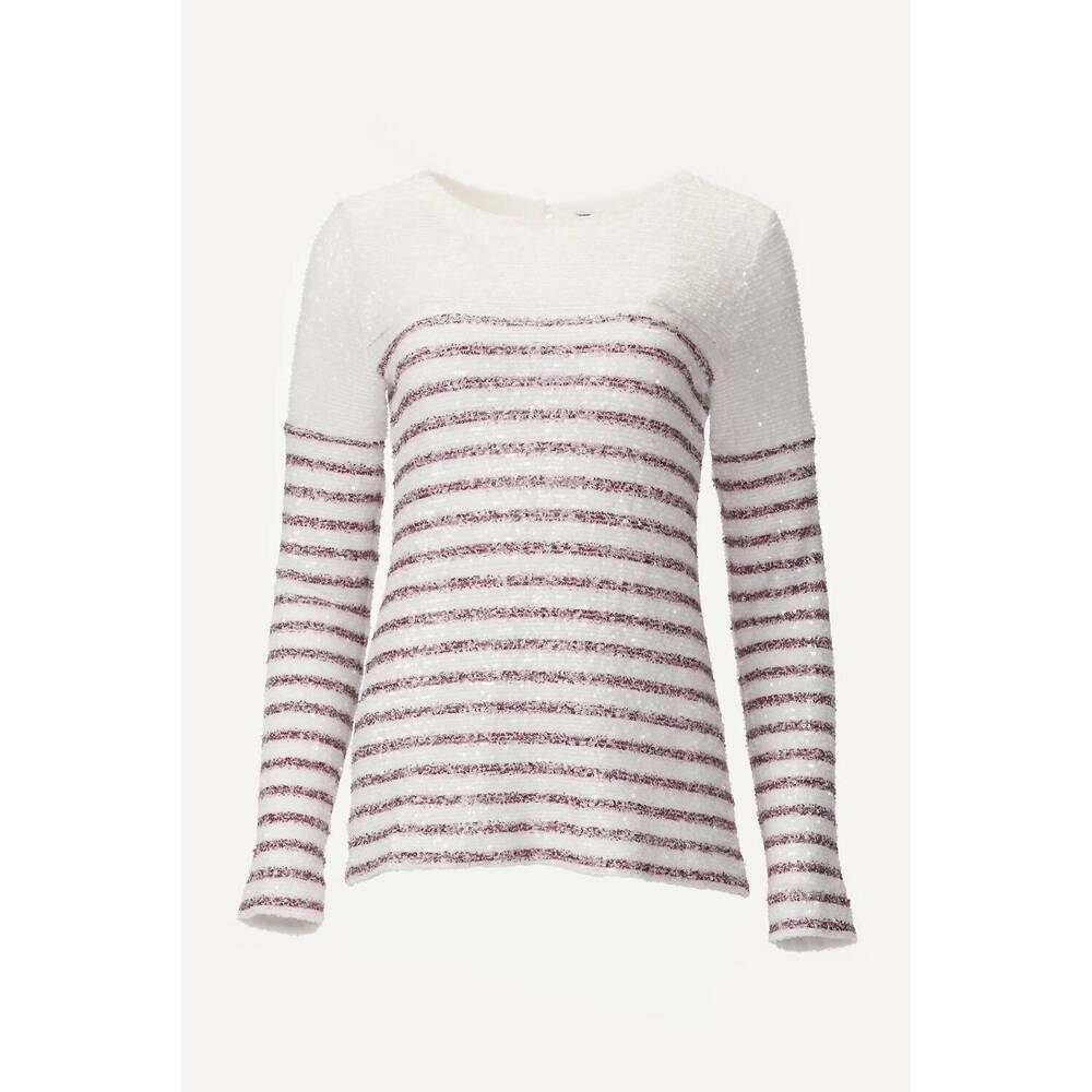 NEW IN THE MOOD FOR LOVE elise top in white/burgundy